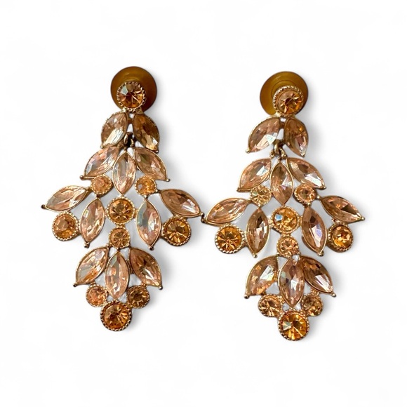 Monet Chandelier Post Earrings - Light Pink Copper - Formal - Homecoming - Prom - Picture 1 of 1